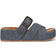 Blowfish Iris Platform Slide Sandals - Dark Denim Faux Leather