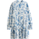 H&M Patterned Viscose Dress - White/Blue Floral