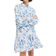 H&M Patterned Viscose Dress - White/Blue Floral