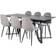 Ebuy24 MarinaBLBL Matgrupp Svart Och 6 Polar Matstola Bordsgrupp 180x90cm 7st