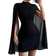 Shein Mini Slim-Fit Collar Cape Dress - Solid Color