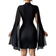 Shein Mini Slim-Fit Collar Cape Dress - Solid Color