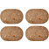 Stiernholm Bordsunderlägg Oval Kork 4-pack Bordstablett Beige (44x28.5cm)