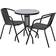 Brighton Cafesæt med 2 Ø60 cm Sort Cafésæt, 1 borde inkl. 2 stole