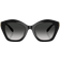 Coach Maxi Sculpted C Oversized Geometric Sunglasses - Black