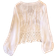 Shein VNeck Retro Patchwork Hollowed Out Long Sleeved TShirt