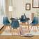 Hykkon Table Black 4 Dining Set 70x110cm 5pcs