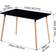 Hykkon Table Black 4 Dining Set 70x110cm 5pcs