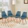 Hykkon Table Black 4 Dining Set 70x110cm 5pcs