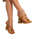 Shein Womens Pyramid High Heel Mules Sandals With Golden Decorations Glamorous High Heel Slippers For Parties