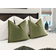 Shein pc Pattern Edged Pillow Soft Snowy Cushion Cover Green (50x30cm)