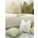 Shein pc Pattern Edged Pillow Soft Snowy Cushion Cover Green (50x30cm)
