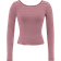 Shein Womens Sexy Open Back Striped Fitted Long Sleeve Knit Top