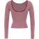Shein Womens Sexy Open Back Striped Fitted Long Sleeve Knit Top