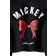 H&M Cropped Print Detail Hoodie - Black