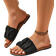 Shein Womens Fashion Round Toe Pleated Slippers Flat Casual Slides