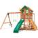 Gorilla Playsets Avalon Wood Swing Set with Wood Roof and Monkey Bars Amber Amber