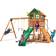 Gorilla Playsets Avalon Wood Swing Set with Wood Roof and Monkey Bars Amber Amber