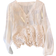 Shein VNeck Retro Patchwork Hollowed Out Long Sleeved TShirt