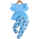 Shein Baby Girl Summer Short Sleeve Top With Ruffle Trim Round Neck Bowknot Detail And Butterfly Print Casual Pants Set