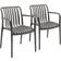 tectake Alcudia - Anthracite 2-pack Garden Dining Chair