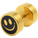 Lucléon Sentio mm Guldfarvet Kirurgisk Stål Smiley Ørestik