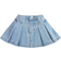 Shein Baby Girl Casual Pleated Short Denim Skirt With College Style