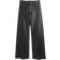 River Island Faux Leather Wide Leg Trouser - Black