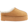 River Island Womens Brown Suedette Faux Fur Platform Mules