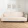 OHS Boucle 2 Seater Couch Chair Protector, Cream - One Size Loose Sofa Cover Beige (185x145cm)