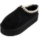 River Island Womens Black Suedette Faux Fur Platform Mules