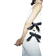 River Island Sequin Top With Side Bow Detail - White