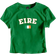 Shein Womens EIRE Flag Green Cropped TShirt