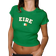 Shein Womens EIRE Flag Green Cropped TShirt