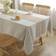 Jiale Cotton Linen Kitchen Tablecloth Brown (177.8x139.7cm)