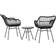 Venture Design Viga Loungegruppe Schwarz Café-Set, 1 Tisch einschl. 2 Stühle