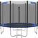 Songmics Trampolin mit Sicherheitsnetz gepolsterten Stangen, Blau 366 cm Blau, 366 cm