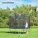 Songmics Trampolin mit Sicherheitsnetz gepolsterten Stangen, Blau 366 cm Blau, 366 cm
