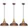 iDEGU Retro Hängande Lampa 27 cm Vintage E27 Pendellampa ∅ 27cm