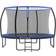 Songmics rundes Gartentrampolin mit Sicherheitsnetz, Schwarz Blau Ø 366 cm Schwarz Blau, Ø 366 cm