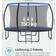 Songmics rundes Gartentrampolin mit Sicherheitsnetz, Schwarz Blau Ø 366 cm Schwarz Blau, Ø 366 cm