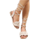 Shein Women Ruffle Trim Tie Leg Design Strappy Sandals, Fashionable Summer Party Faux Suede Lace Up Flat Sandals
