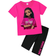 Shein Tween Girl Casual TShirt And Tight Shorts Set