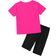 Shein Tween Girl Casual TShirt And Tight Shorts Set
