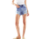 Bershka Højtaljede Ripped Denimshorts - Mellemblå