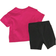 Shein pcs Baby Girls Fashionable And Cute Bowknot Letter Print Casual Comfortable Round Neck Short Sleeve TShirt And Shorts Set Suitable For Summer Vacation