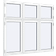 Sparvinduer DB0306 Træ Sidehængt vindue Vindue med 3-lags glas 121x86cm