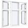Sparvinduer DB0306 Træ Sidehængt vindue Vindue med 3-lags glas 121x86cm