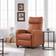 Yaheetech Faux Manual Recliner Tan Armchair 99.5cm
