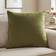 Dunelm Recycled Velour Cushion Cover Green (55x55cm)